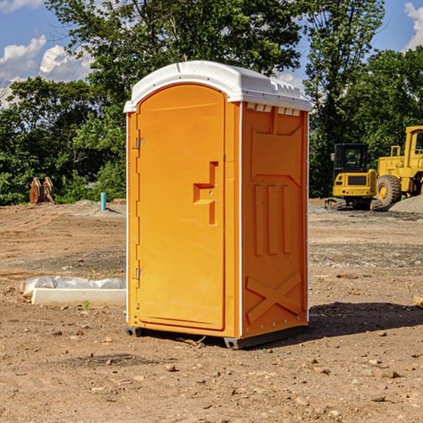 how often are the portable toilets cleaned and serviced during a rental period in Sylvia